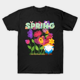 Flower Power Gnome: Celebrating Spring in Style T-Shirt